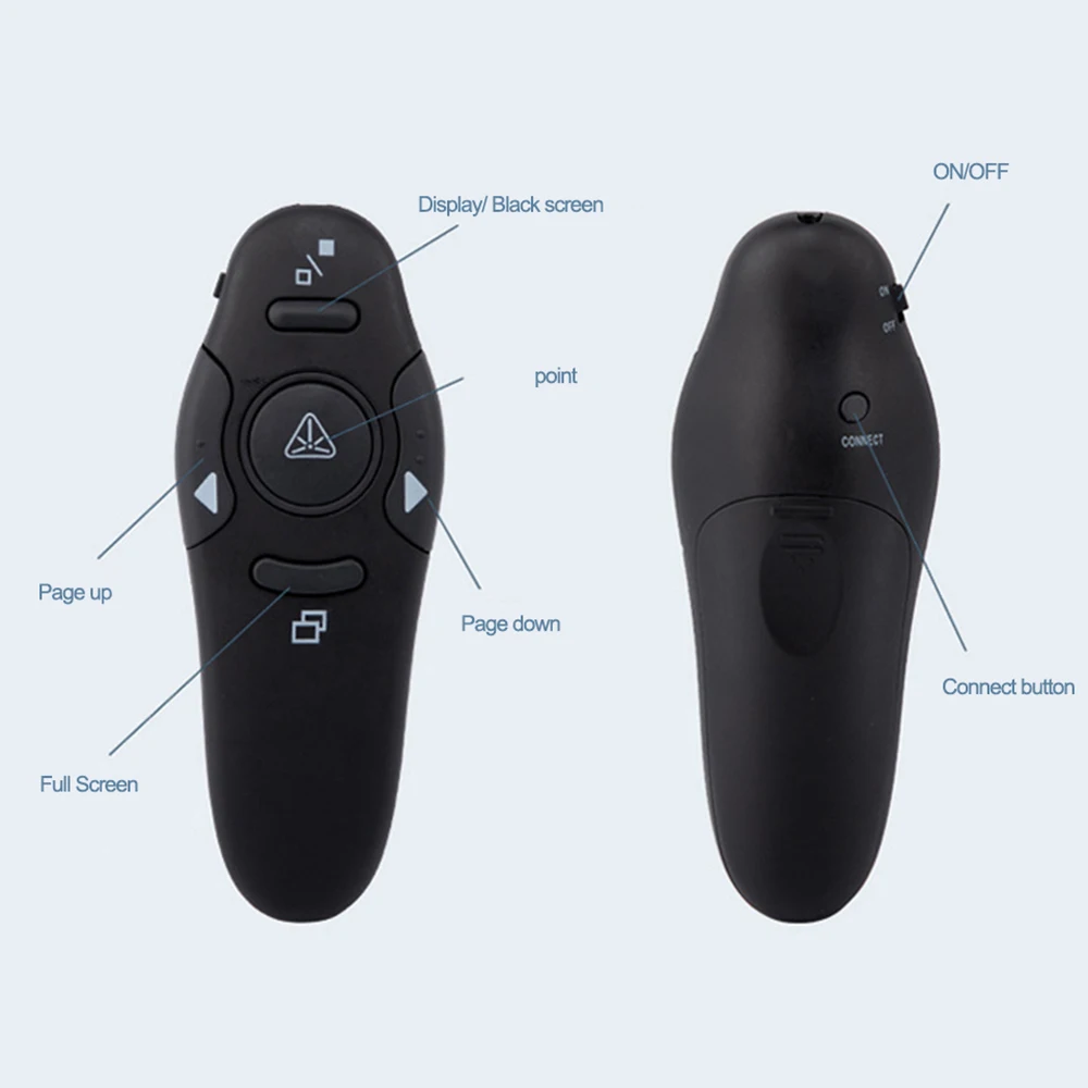Laser Pointer Presenter - 2.4GHz Wireless USB Presenter Remote Control