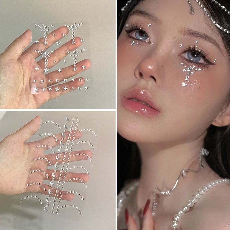 Electronics & Gadgets Starting With T - Face Stickers Shiny Crystal Tear Drop