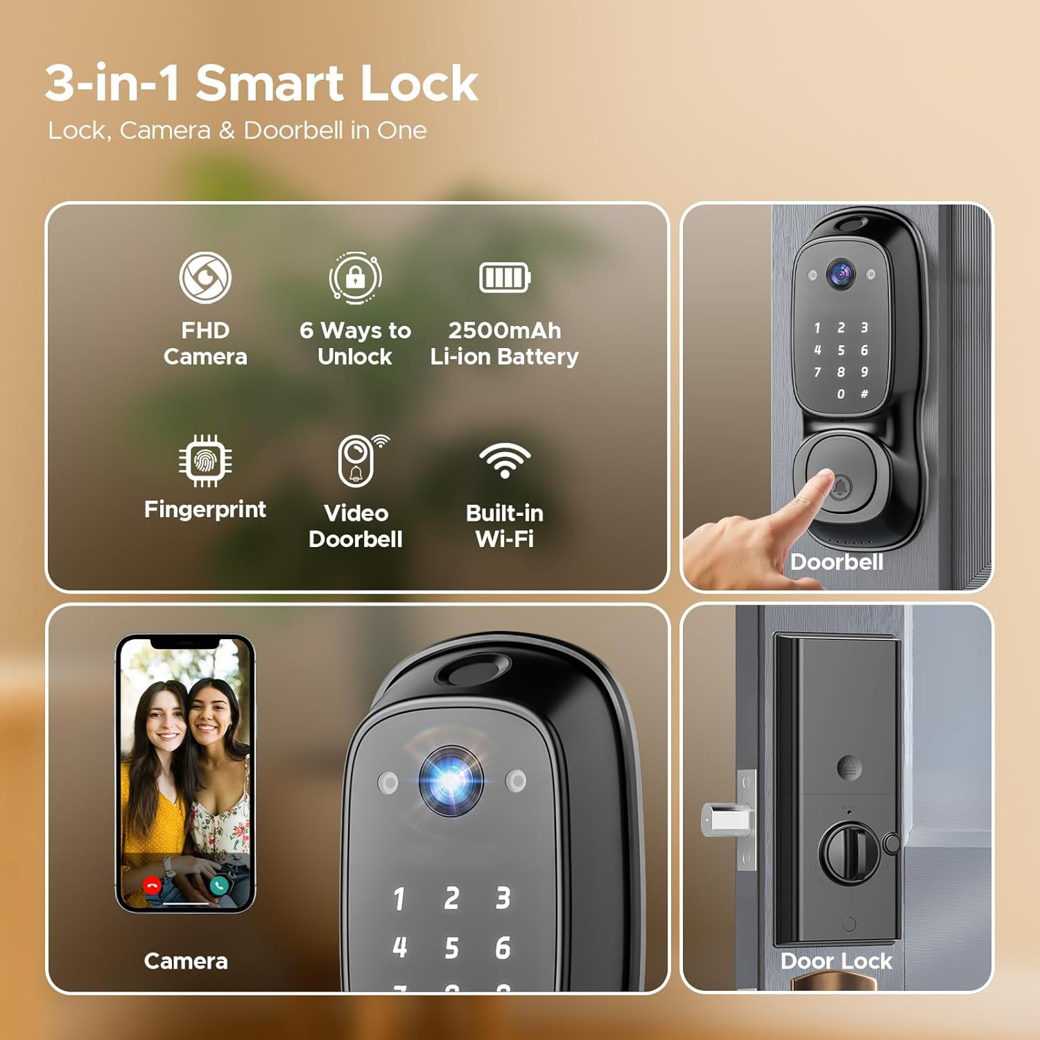 Tuya Wifi Smart Door Lock ‎Cam - Electronics & Gadgets Starting With T ulasan dan harga