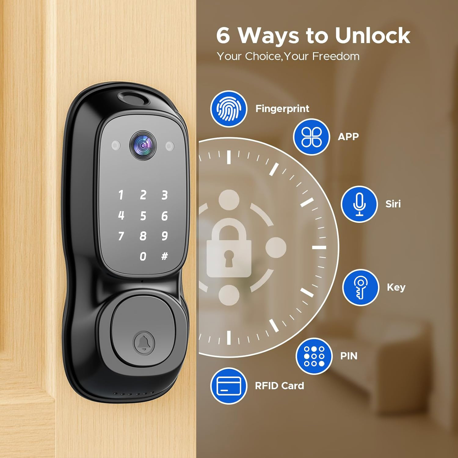 Tuya Wifi Smart Door Lock ‎Cam - Electronics & Gadgets Starting With T ulasan dan harga
