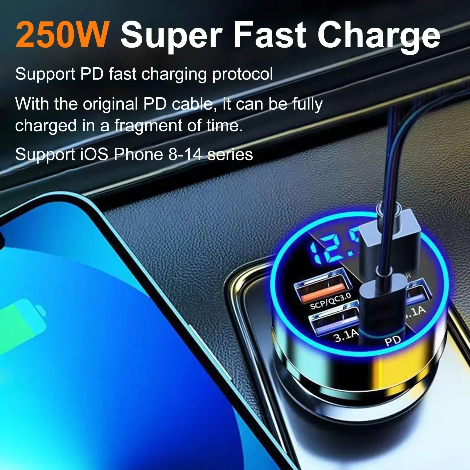 Car 250W Super Fast Charging C - Election Electronics & Gadgets Store Woocommerce Theme ulasan dan harga