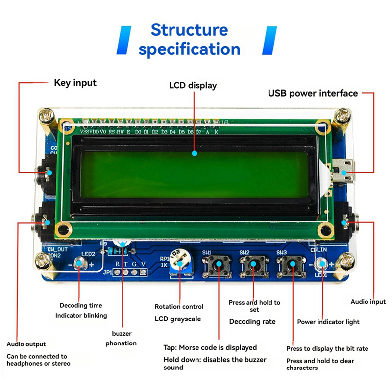 ELECT-CW Morse Code Decoder Bu - Election Electronics & Gadgets Store Woocommerce Theme ulasan dan harga