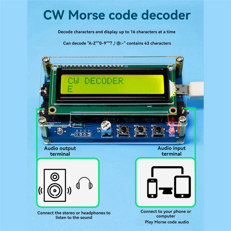 ELECT-CW Morse Code Decoder Bu - Election Electronics & Gadgets Store Woocommerce Theme ulasan dan harga